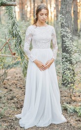 Beautiful A Line Bateau Lace Tulle Wedding Dress with Ruching