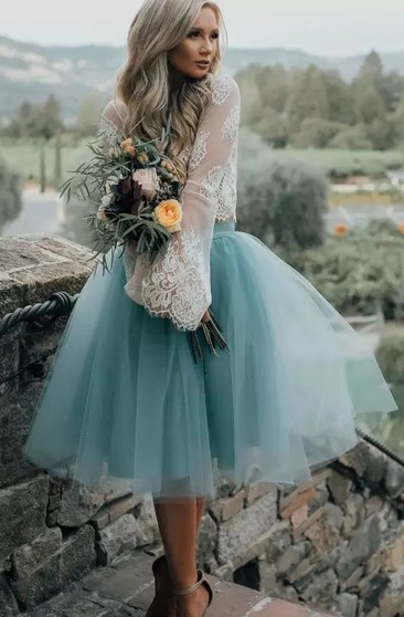 short chiffon homecoming dress with lace racerback