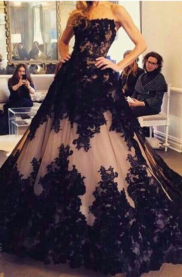 black princess prom dress