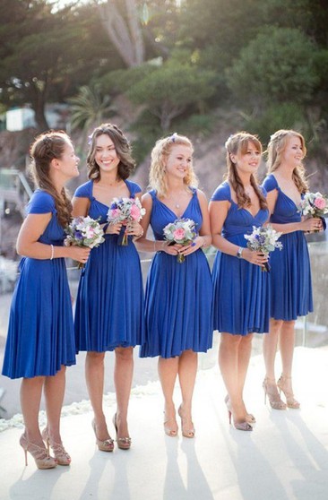 cornflower bridesmaid dress