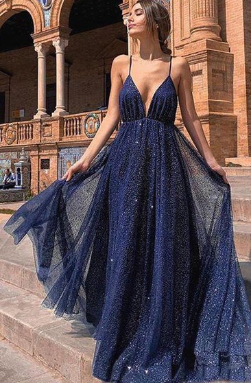 cute navy blue prom dresses